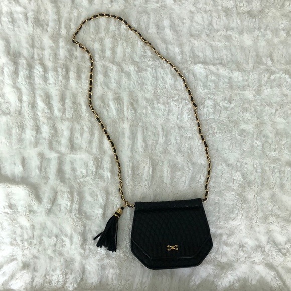 Vintage Black Leather Convertible Clutch/Crossbody - Picture 2 of 8